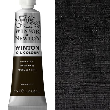 Additional picture of Winsor & Newton Winton Oil Paint 37ml Ivory Black