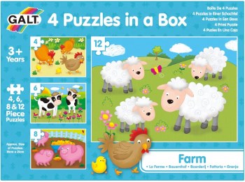 Additional picture of 4 Puzzles in a Box Farm (4, 6, 8 & 12 piece)