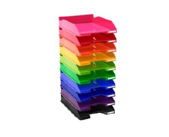 Additional picture of Exacompta Stackable Letter Tray Blue