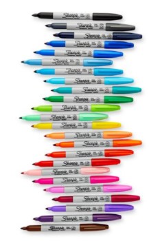 Additional picture of Electro Pop Sharpie Permanent Markers Fine Bullet Tip (Pack 24)