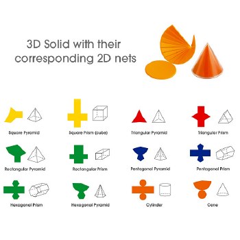 Additional picture of 3D Folding Geometric Shapes 8cm (Set 24)