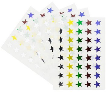 Additional picture of Assorted Coloured Star Stickers 10mm (200 stickers)