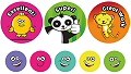 Additional picture of Praise Word Animals & Smiley Star Stickers 35mm & 10mm (A4 sheet with 69 stickers)