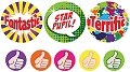 Additional picture of Praise Words & Thumbs Up Stickers 25mm & 10mm (A4 sheet with 131 stickers)