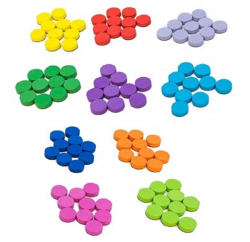 Additional picture of Magnetic Rainbow Ten Frame Set (10 Frames & 100 Counters)