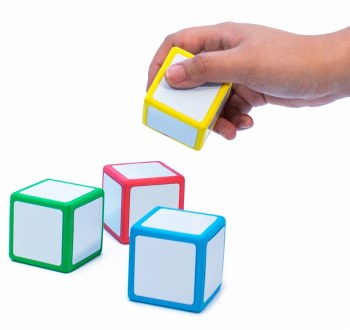Additional picture of Write & Wipe Dice 5cm (Set 4)