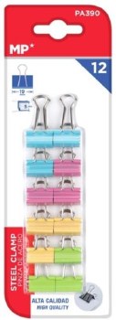 Additional picture of Pastel Coloured Fold-Back Clips 19mm (Set 12)