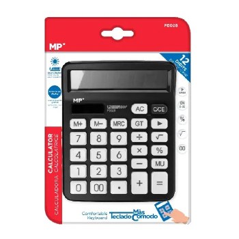 Additional picture of Large Button Desktop Calculator 12 Digit Display Dual Power - Each