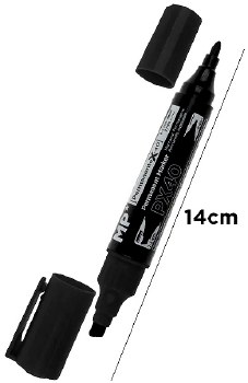 Additional picture of MP* Dual-Tip Black Permanent Marker 2mm & 2/5mm