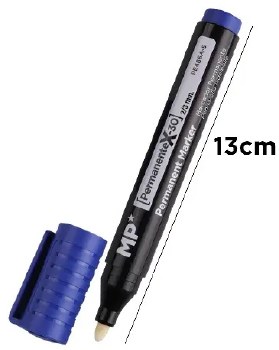 Additional picture of MP* Permanent Markers Bullet Tip Assorted (Pack 3)