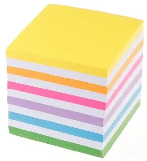 Additional picture of MP* Memo Note Block 90mm x 90mm Colour & White (850 Sheets)