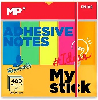 Additional picture of MP* Sticky Notes 3" x 3" 6-Colour + Index Tabs (400 Sheets)