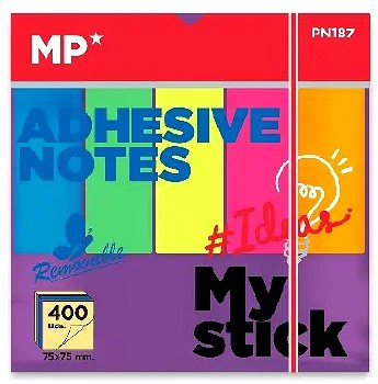 Additional picture of MP* Sticky Notes 3" x 3" 3-Colour + Index Tabs (400 Sheets)