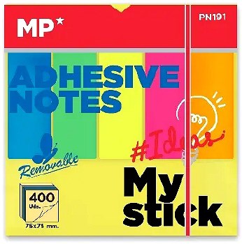 Additional picture of MP* Sticky Notes 3" x 3" 7-Colour + Index Tabs (400 Sheets)