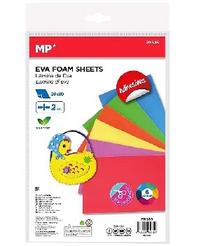 Additional picture of A4 Adhesive Foam Sheets Assorted Colours (Pack 6)