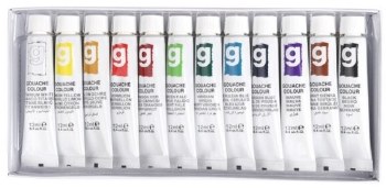 Additional picture of Artix Gouache Paint Tubes 12ml (Set 12)