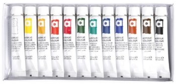 Additional picture of Artix Acrylic Paint Tubes 12ml (Pack 12)