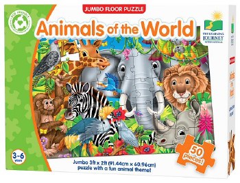 Additional picture of Jumbo Floor Puzzle Animals Of The World (50 piece)