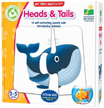 Additional picture of My First Match It! Puzzle - Heads & Tails (2 piece)