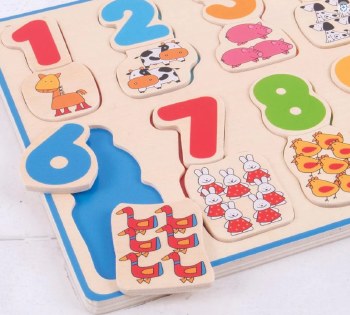 Additional picture of Inset Puzzle 1-10 Number & Colour Matching (2 piece)