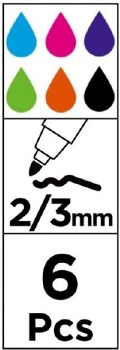 Additional picture of MP* Pupils Whiteboard Markers Assorted Bright Colours (Pack 6)