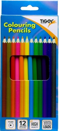 Tiger Colouring Pencils (Pack 12)