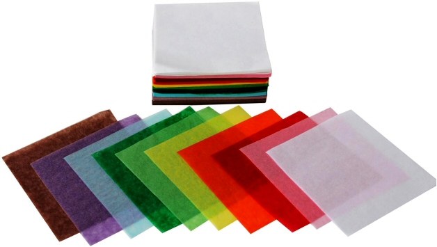 Assorted Coloured Tissue Squares 5.5" x 5.5" (1000 Sheets)