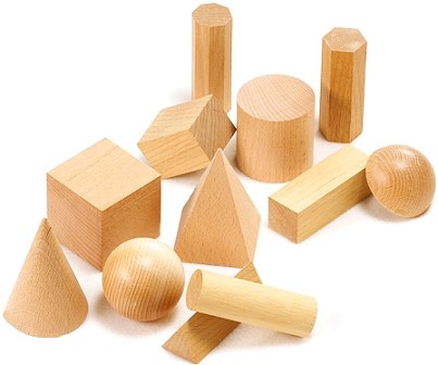 Wooden Geometric Solids (Set 12)