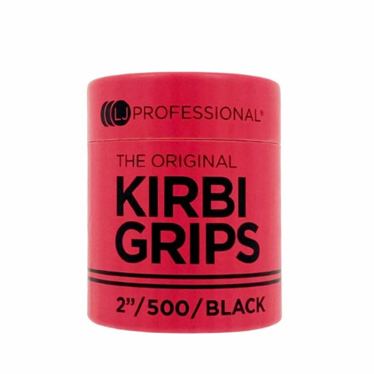L J Professional Black Waved Kirbgrip 500pk