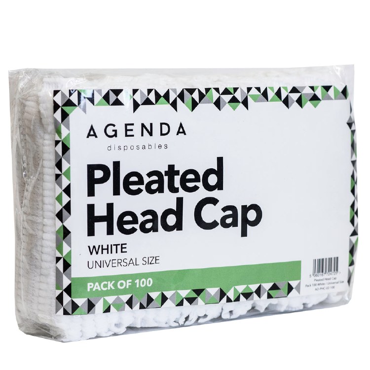 Agenda Disposable Pleated Head Caps
