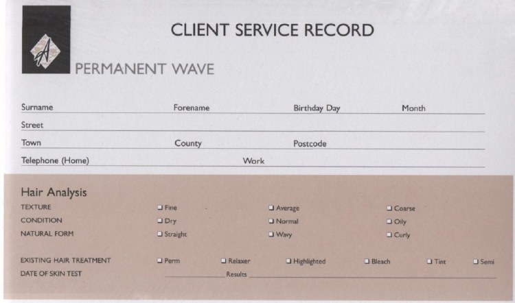 Agenda Perm Record Cards