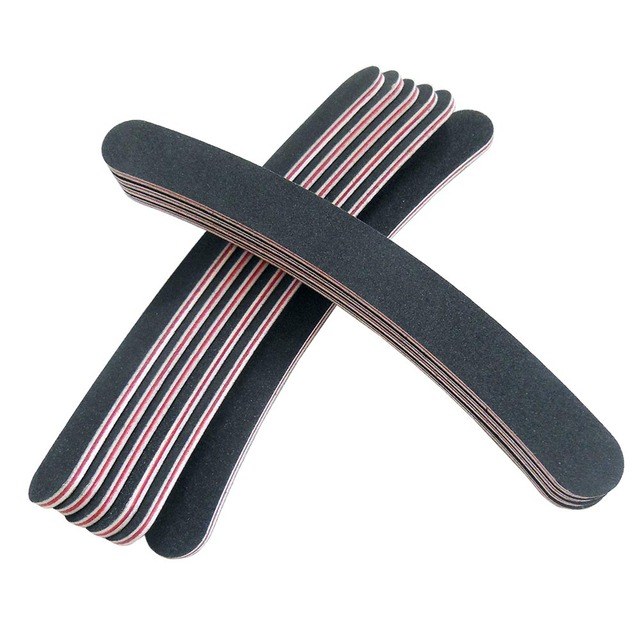 The Edge 240/240 Grit Black Curved  File  Pk 10.