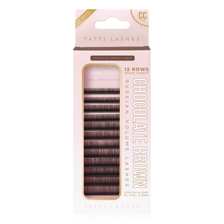 Tatti Lashes Chocolate Brown Russian Volume Lashes 0.05cc