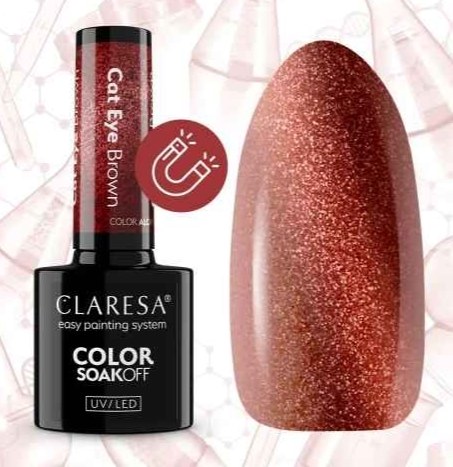 Claresa Gel Polish Cat Eye Brown
