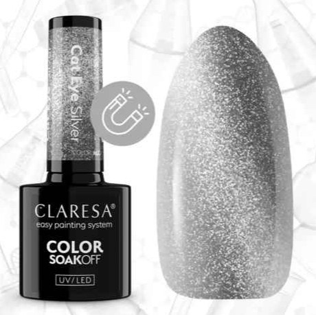 Claresa Gel Polish Cat Eye Silver