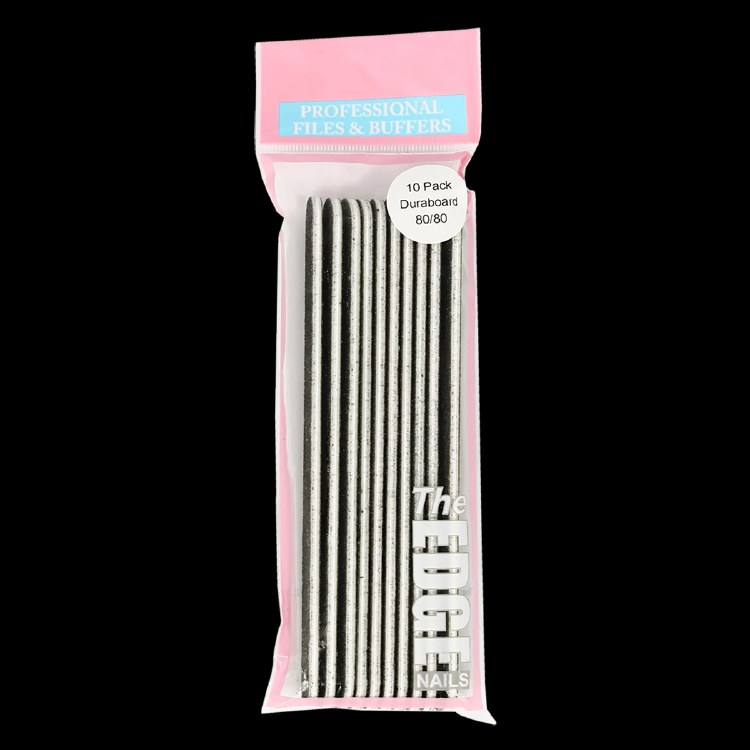 The Edge Duraboard Cushion Nail File 80/80 Grit  10pk