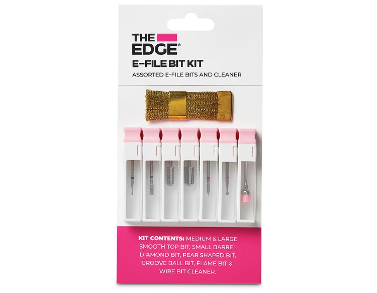 The Edge Nails E-File 8-Piece E-Bit Set