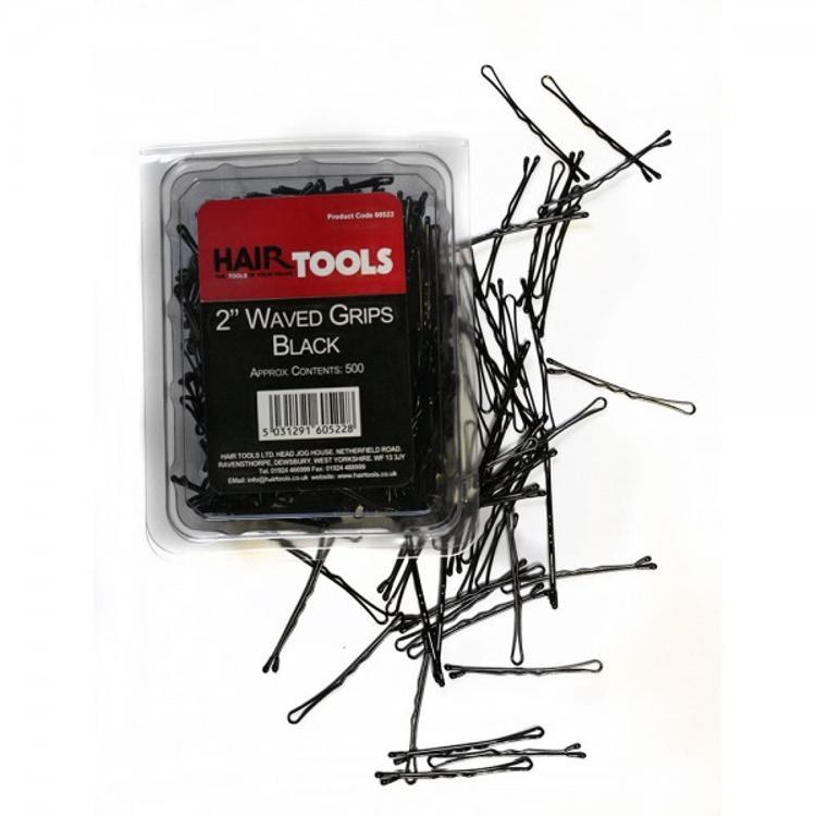 Hair Tools 2" Waved Grips Black 500pk