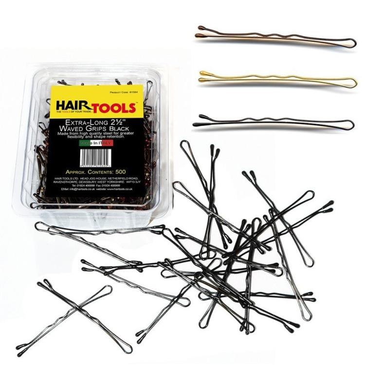 Hair Tools 2.5'  Waved Grips Black 500pk