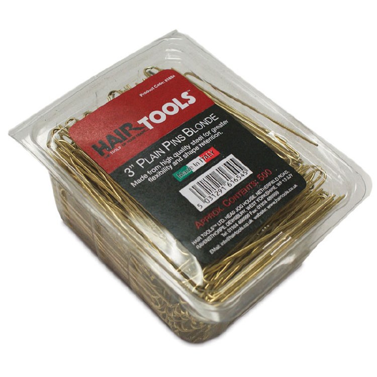 Hair Tools Plain Pins Blonde 500pk