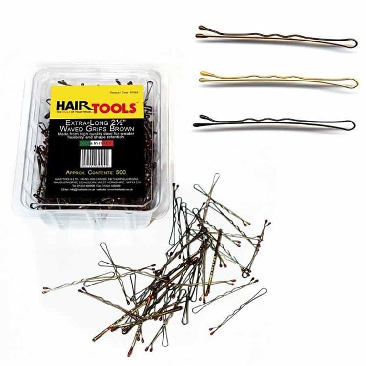 Hair Tools Brown Waved Grips  500pk