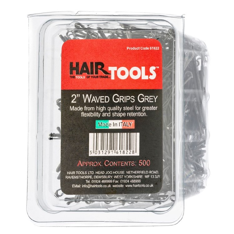 Hair Tools 2'' Grey Hair Grips 500pk