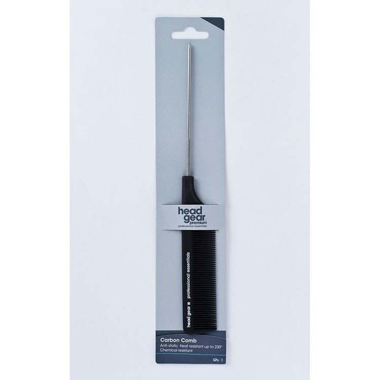Head Gear Black Carbon Pin Tail Comb -7