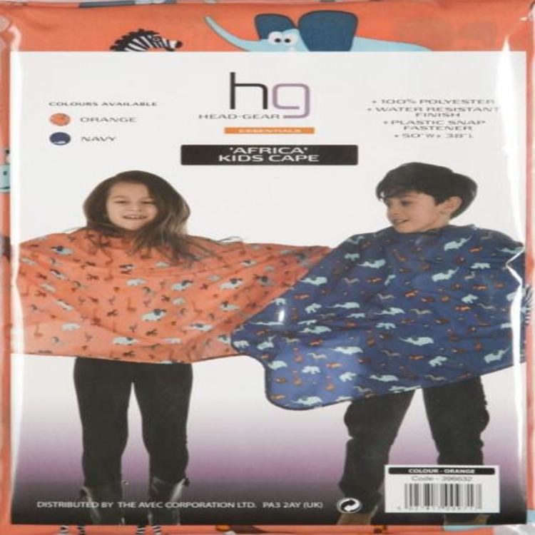 Head Gear Kids Orange Cutting Cape