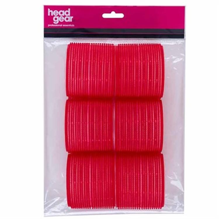 Head Gear Velcro Roller Red 70mm 6 Pk