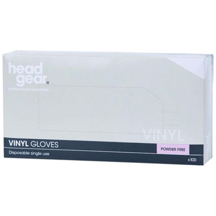 Head Gear Vinyl Gloves Powder Free Medium 100pk