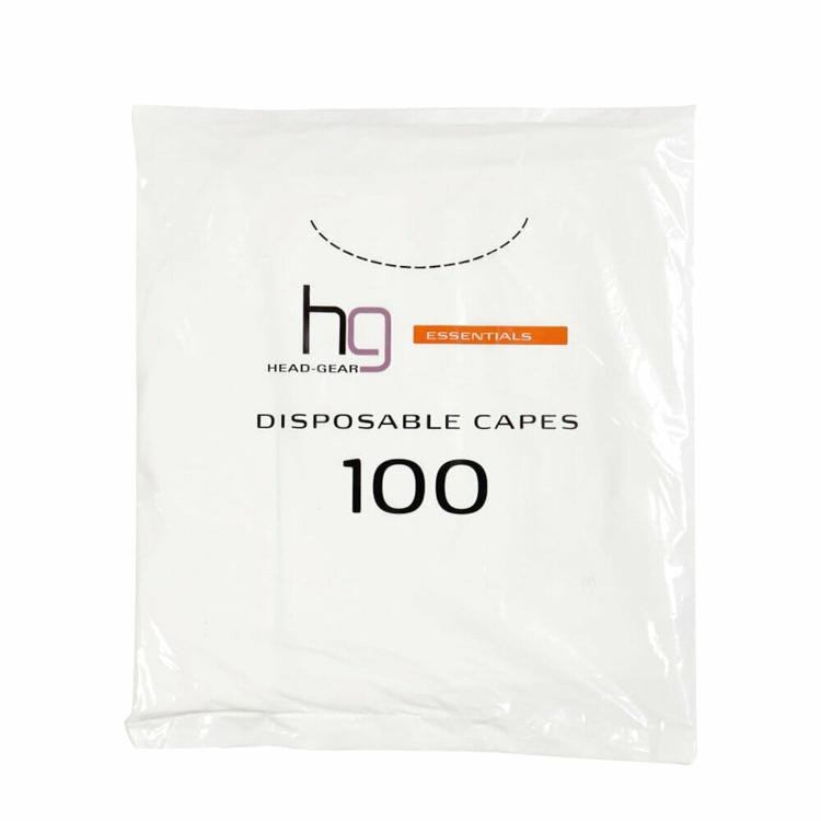 Head Gear Disposable Full Hairdressing Cape Pk White