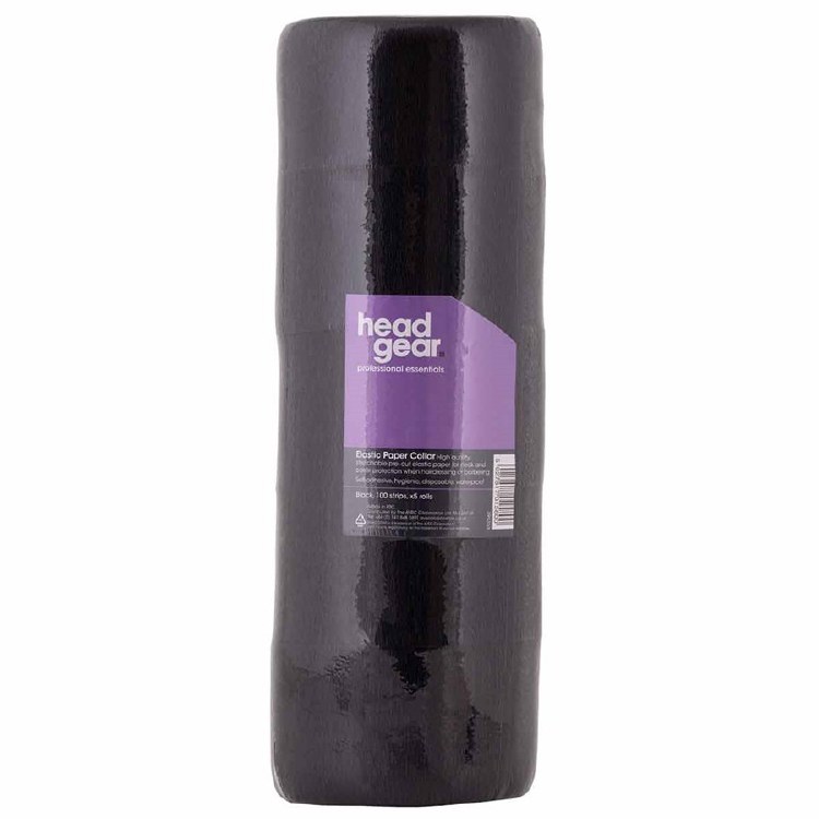 Head Gear  Elastic Paper Collar Black