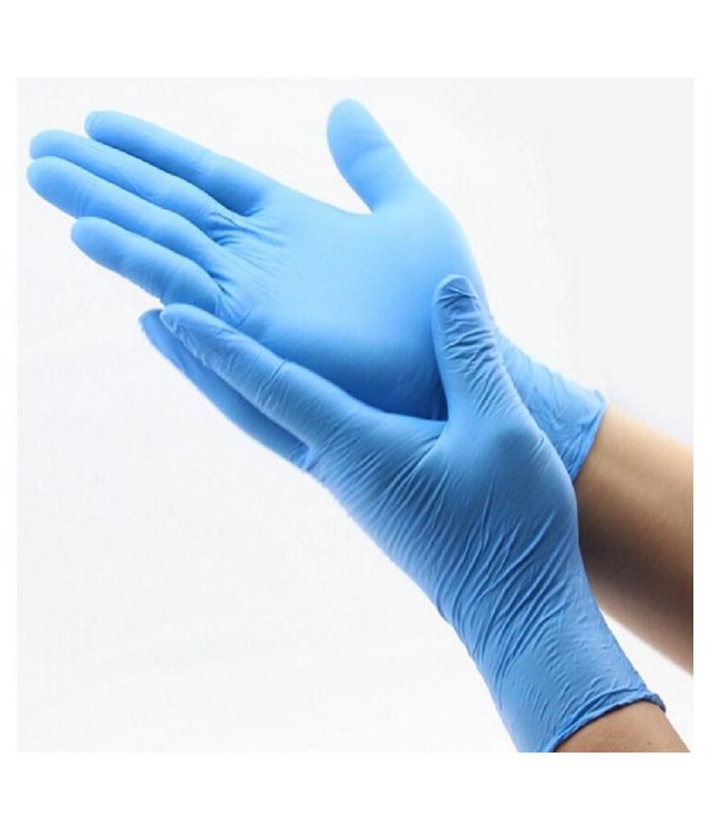 Head Gear Nitrile Blue Gloves MED