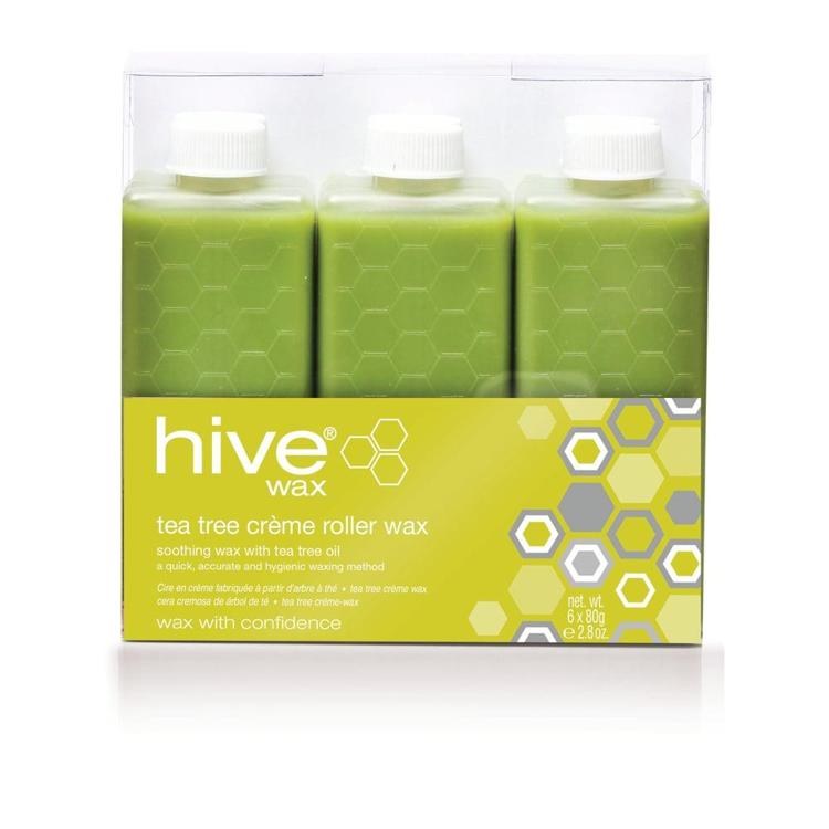 Hive  Wax Tea Tree Crème Roller Wax 6Pk
